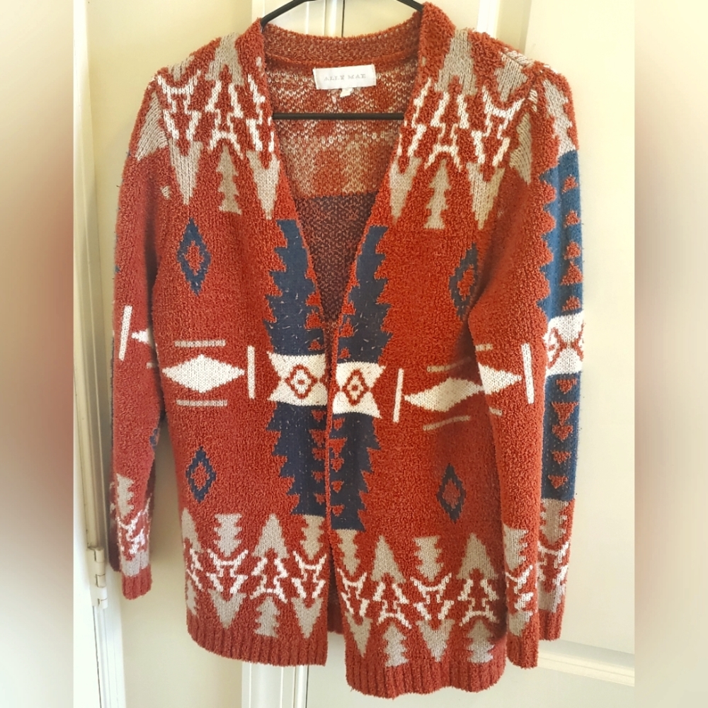 Tribal print cardigan